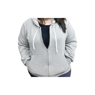 Imagem de Moletom com Ziper e Capuz Unissex - HUGO JOBS, M, Cinza