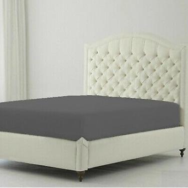 Imagem de Lençol Queen Avulso com Elástico Algodão Fios Toque Macio e Alta Durabilidade (Cinza)