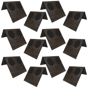 Imagem de Kit 12 Esteiras Bandeja Com Suporte Para Copos Mdf Tabaco