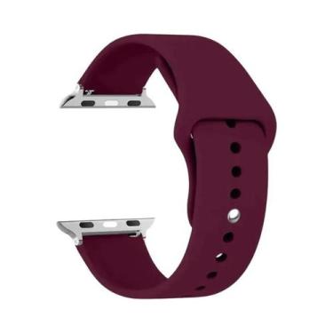 Imagem de Pulseira De Silicone Para Apple Watch 44mm 45mm 40mm 41mm 42-38mm, Bra