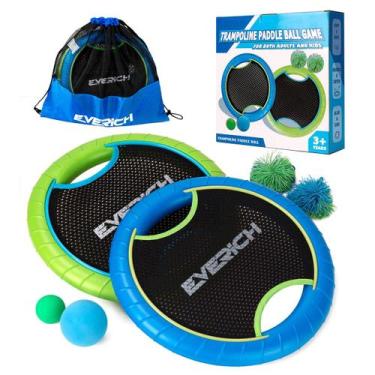 Imagem de Conjunto de bolas de remo de trampolim EVERICH TOY com 2 pás e 4 bolas