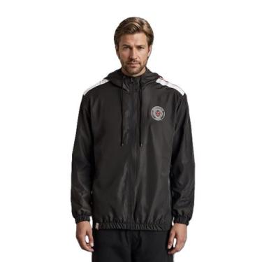 Imagem de Jaqueta Windbreaker Recortes Vasco Reserva, G, Preto