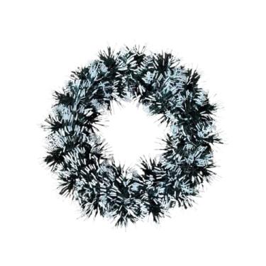 Imagem de Guirlanda Natalina Decoração de Natal Estruturada 40CM com flores vermelhas(Nevada - Lisa)