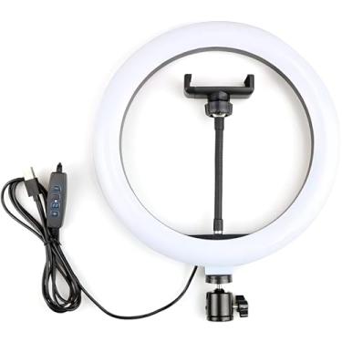 Imagem de Ring Light LED 10 Polegadas, 26cm, 240 LEDs, 3 Modos de Iluminação, USB, Controle de Intensidade, Bivolt
