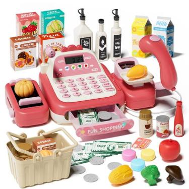 Imagem de Pretend Play Cash Register STACTCUTE 49PCS com calculadora
