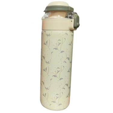 Imagem de Garrafa Feminina Design Romântico 700ml Aço Inox 316, Dupla Camada, Mantém Gelado Prolongado. Duplo Bico, Trava e Base Antiderrapante p/Atividade Física.