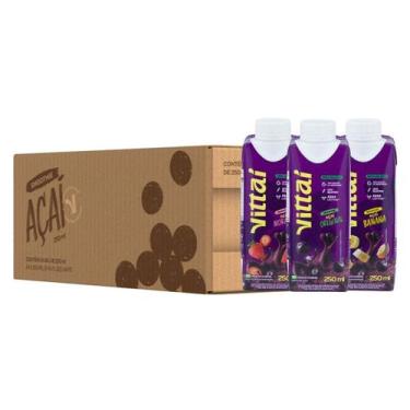 Imagem de Kit com 3 Smoothies Vittaí Açaí Sabor Original, Morango e Banana 250ml