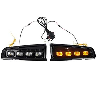 Imagem de Bishop Tate Para Ford Bronco 2021 2022 2023 acessórios de carro luz de neblina LED exterior DRL luz de circulação diurna faixa decorativa 2 peças (não para Ford Bronco Sport)