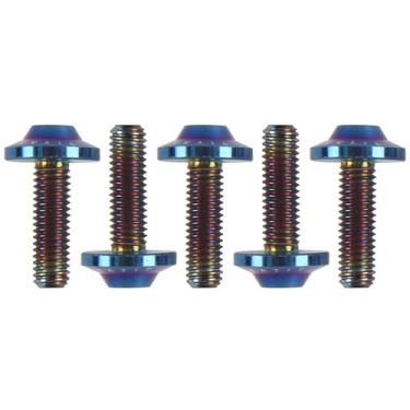 Imagem de Parafusos de montagem do rotor do disco de freio traseiro Arashi para Suzuki RM125 2000-2008, RM125X 1999-2000, RM250 1999-2005, DRZ400SM 2005-2024 Parafusos Torx cônicos de titânio M6x20 azul 6 peças