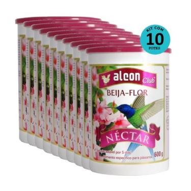 Imagem de Kit Ração Alcon Club Beija Flor Néctar 600g Com 10 unidades