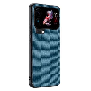 Imagem de HAOMRIYL Coldre para Xiaomi 17 Pro Max/17 Pro/17, capa de couro com textura de fibra de carbono, anti-impressão digital, ultrafina, capa de proteção contra quedas, verde, 17 Pro