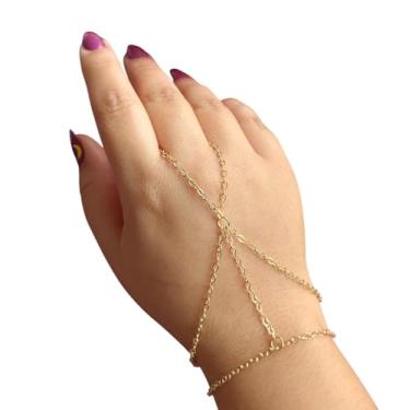 Imagem de Pulseira Anel Camadas Douradas