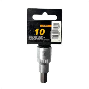 Imagem de Soquete Allen 10mm Curto 1/2 Aço Cromo Vanádio Alta Resistência para Manutenção Automotiva e Industrial