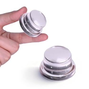 Imagem de Jedroc Para-choque de porta atualizado de silicone transparente de 3,8 cm | Protetor de parede de maçaneta autoadesivo | Batentes grandes de borracha para proteção de parede e redução de ruído |