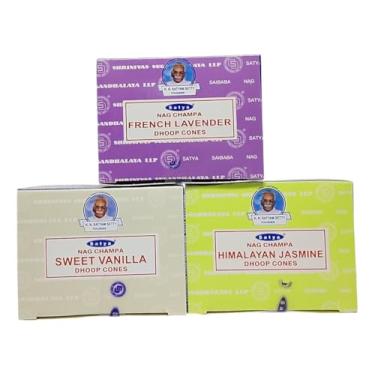 Imagem de Kit 3 Caixas Incensos Satya Cone Dhoop - Floral e Acolhedor