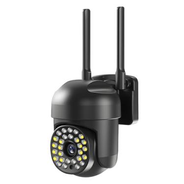 Imagem de Câmera de Segurança Externa Wi-Fi HD 1080P Mini PTZ IP66 com Visão Noturna Colorida, Rastreamento de Objetos, Áudio Bidirecional, H.264, Cartão TF 128GB