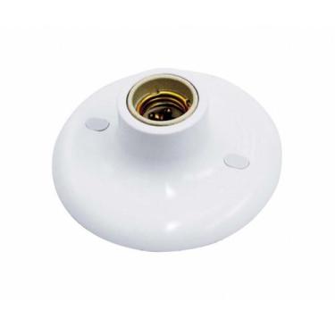 Imagem de Plafon em Plástico Bocal Base E27 em Porcelana 13,8cm Taschibra, Branc