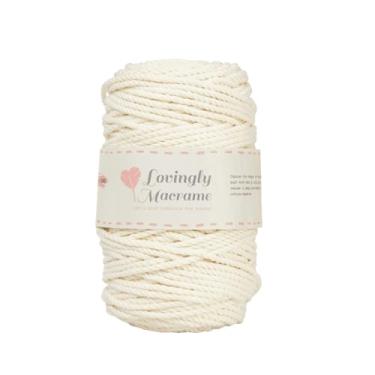 Imagem de Lovingly Macrame Cordão de macramê de poliéster – Cordão de poliéster durável de 4 mm para sacos de crochê, fio de macramê para artesanato, apanhadores de sonhos, decorações boho feitas à mão para