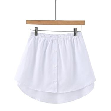 Imagem de Generic Blusa Elegante Em Camadas Falsas, Tecido de Poliéster Respirável, Cor Clássica, Bainha para Estilo de Rua, Listras da moda] (Branco #40)