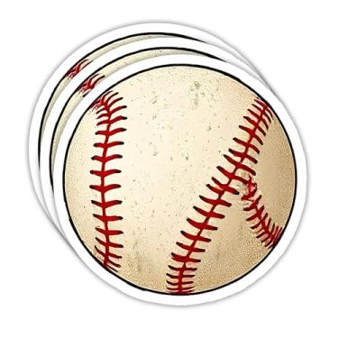 Imagem de (3 peças) Adesivo de beisebol, adesivos esportivos - Decalque de vinil impermeável para laptop, garrafa de água, copo, álbum de recortes, capacete, presente para amantes de beisebol, tamanho do time