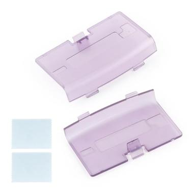 Imagem de 2 peças de capa traseira com bateria para Gameboy Advance GBA capa traseira de substituição para porta traseira para Game boy Advance GBA (Roxo)