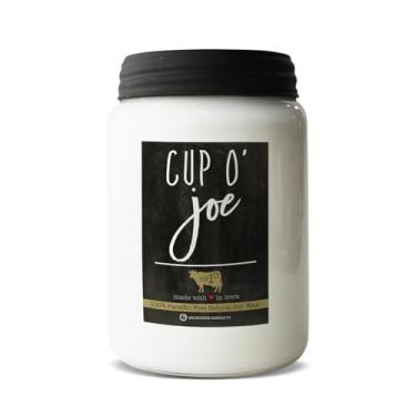 Imagem de Milkhouse Candle Company - Cup O' Joe - 737 g cera de abelha e velas de soja - Coleção Farmhouse - 100% natural, sem parafina, com óleo de fragrância premium, frascos de vidro com tampas