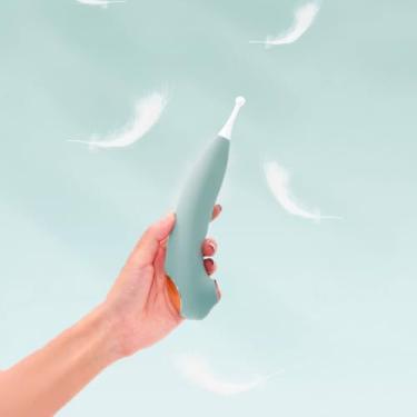 Imagem de Massageador Vibrador Elétrico Portátil Sugador Ponta Fina, Cor Azul