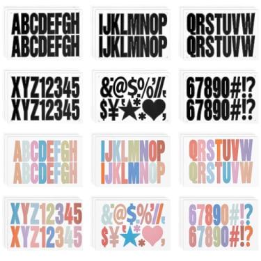 Imagem de AHANDMAKER 540 peças, 2 cores, quadro de avisos, 36 folhas, adesivos de letras grandes, adesivos autoadesivos de 6,3 cm para quadro de avisos, pôster, festa, scrapbook, caixa de correio, porta de casa