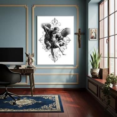 Imagem de Quadro São Miguel Arcanjo Príncipe Dos Exércitos - 70X50Cm - Quadros O