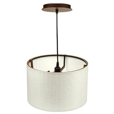 Imagem de Lustre Pendente De Teto Cúlpula Artesanal 40x25 Cm Luminária Decoração De Ambiente Sala De Estar Quarto Escritório 110/220V