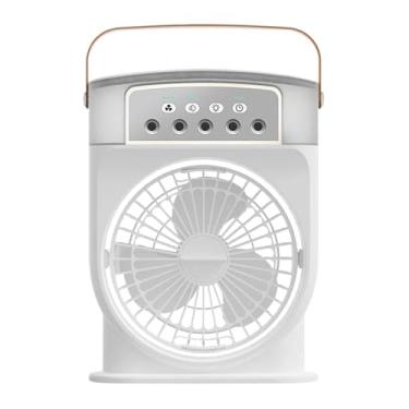 Imagem de Ventiladores com névoa – Ventilador de névoa de spray de água – Tanque de água de 600 ml 3 velocidades de vento resfriador de ar de verão para praticantes de ioga jardineiros viajantes entusiastas de