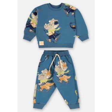 Imagem de Conjunto para Bebê Menino em Moletom Blusa e Calça Up Baby-Masculino