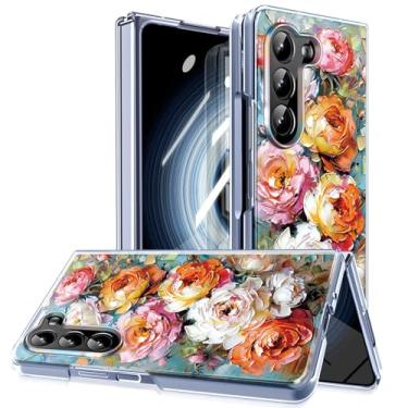 Imagem de MIDIIUGCT Capa magnética para Galaxy Z Fold 7, círculo magnético integrado e carregamento sem fio, capa à prova de choque de grau militar para Z Fold 7 [platycodon de pintura a óleo] MUS-CXDZ-09-15