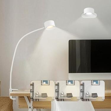 Imagem de GLAMIGHT Lâmpada de mesa LED portátil e recarregável, solução de iluminação versátil para escritório, estudo e atividades ao ar livre, branca