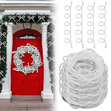 Imagem de Arrowbash Tubo de malha de Natal para artesanato Tubo de malha decorativa prata para grinalda de 8 mm x 25 jardas tubo de poliéster de folha metálica flexível fitas de folha metálica para bricolage