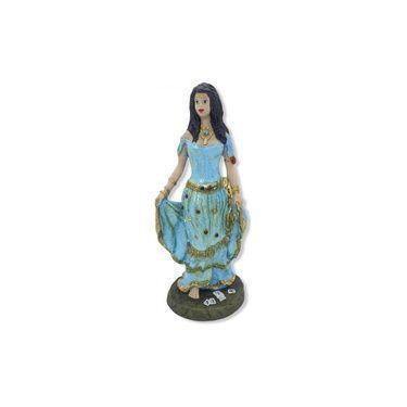 Imagem de Imagem Cigana Azul Clara Escultura Resina Estatua 23 Cm - Lua Mistica