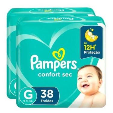 Imagem de KIT 2 FRALDAS PAMPERS CONFORT SEC MEGA G/38un