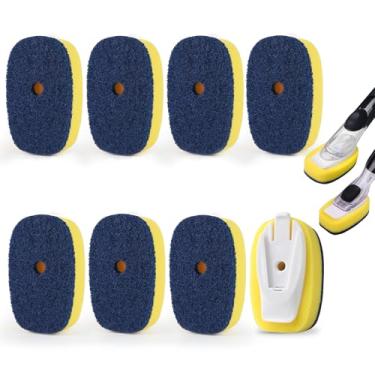 Imagem de Refil de escova de esponja para escova de pratos OXO pacote com 8 refis de saboneteira