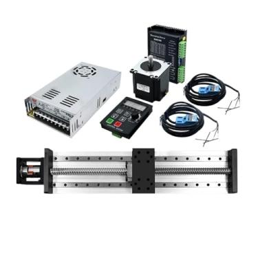 Imagem de Mesa deslizante CNC 100 mm 250 mm 300 mm 500 mm plataforma de trilho linear motorizado Nema 23 kit de acionamento de motor estágio linear eixo XYZ (HL2080 com kit 1.2N, SFU1610 150 mm de comprimento)