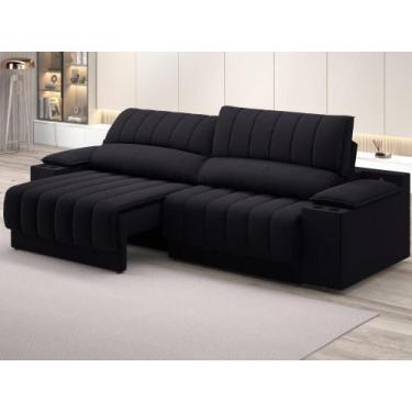 Imagem de Sofá com Porta Copos e Carregador USB Retrátil e Reclinável Murano 2,0