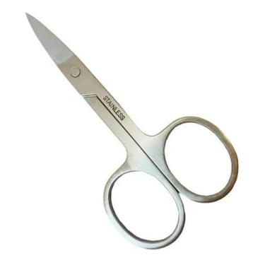Imagem de Tesoura Profissional de Sobrancelhas, Unha e Cílios, Inox, Ponta Reta