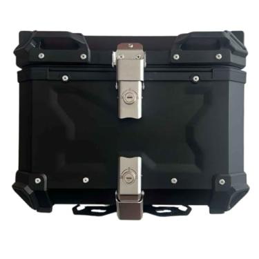 Imagem de Baú Bauleto Preto de Alumínio 45 LItros com Base Universal Com Encosto Bmw Bajaj Honda Yamaha