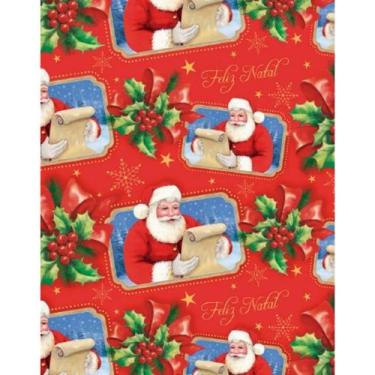 Imagem de Bobina de Papel para Embrulho de Presente Natal 60cmx100m - SAO JOAO, 