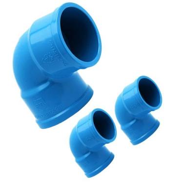 Imagem de Curva Curta 90 BB Soldável Irrigação PN125 75mm - Kit 3 und - PTI Cone