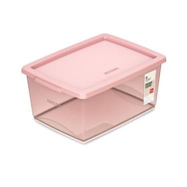 Imagem de Caixa Organizadora Com Trava 7,5 L Rose - Ordene