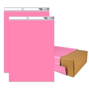 Imagem de Vapulcio Envelopes de poliéster 48 x 61 cm, 10 peças, envelopes de plástico rosa com espessura de 2,36 mm, sacos de envio impermeáveis e resistentes a rasgos para roupas, sacos de poliéster