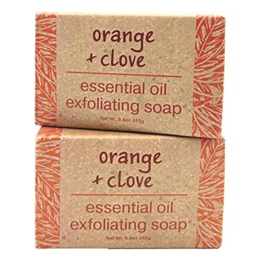 Imagem de Greenwich Bay Trading Co. Sabonete Esfoliante De Banho Com Óleo Essencial Laranja E Cravo, Conjunto 2, 240 Ml Cada