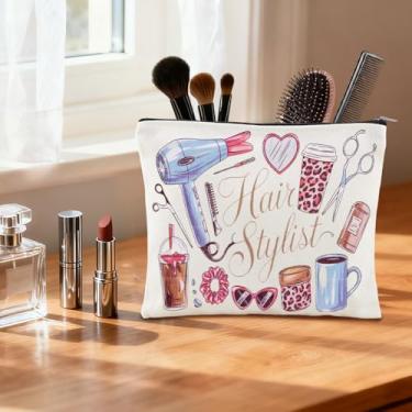 Imagem de Bolsa de maquiagem para cabeleireiro, cabeleireiro, bolsa de cosméticos para bolsa, presentes de Natal inspiradores para cabeleireiro, cosmetologia, presentes para homens, mulheres, cabeleireiro, kit