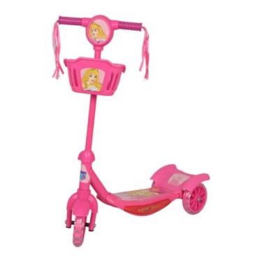 Imagem de Patinete Infantil C / Cesta Luz E Som Princesa - HK Brinquedos