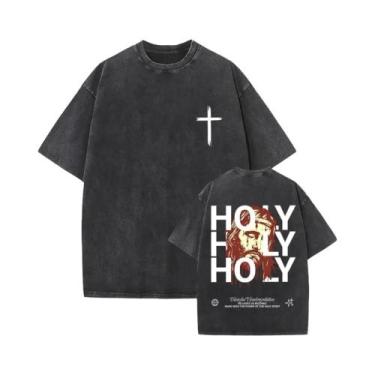 Imagem de Camiseta Religiosa Vintage Lavada Y2K Christian Jesus Forgive Them Fat